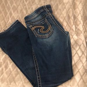 Silver Boot Cut Jeans